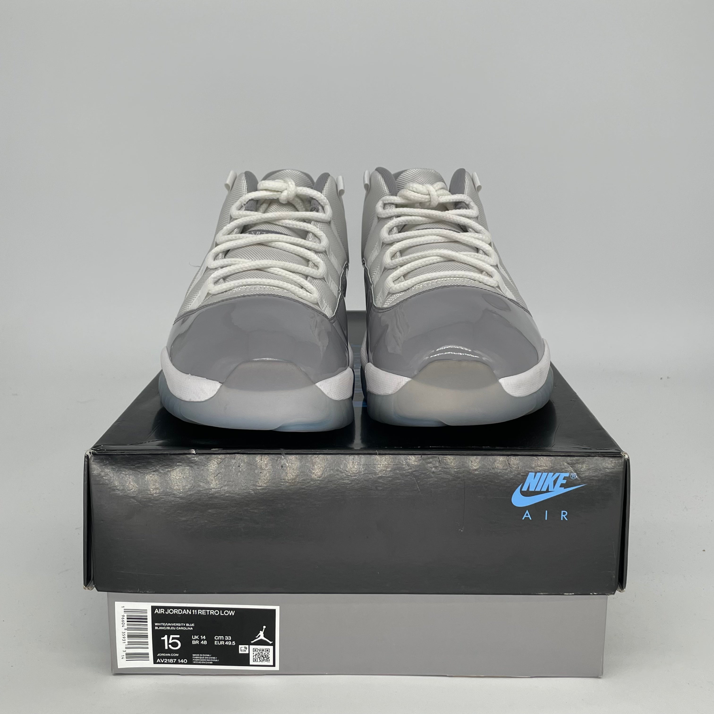 AIR JORDAN 11 LOW CEMENT GREY MEN'S BASKETBALL SHOES SIZE 15 (AV2187-140) - Perfect for Casual Wear, Street Fashion & Basketball Games
