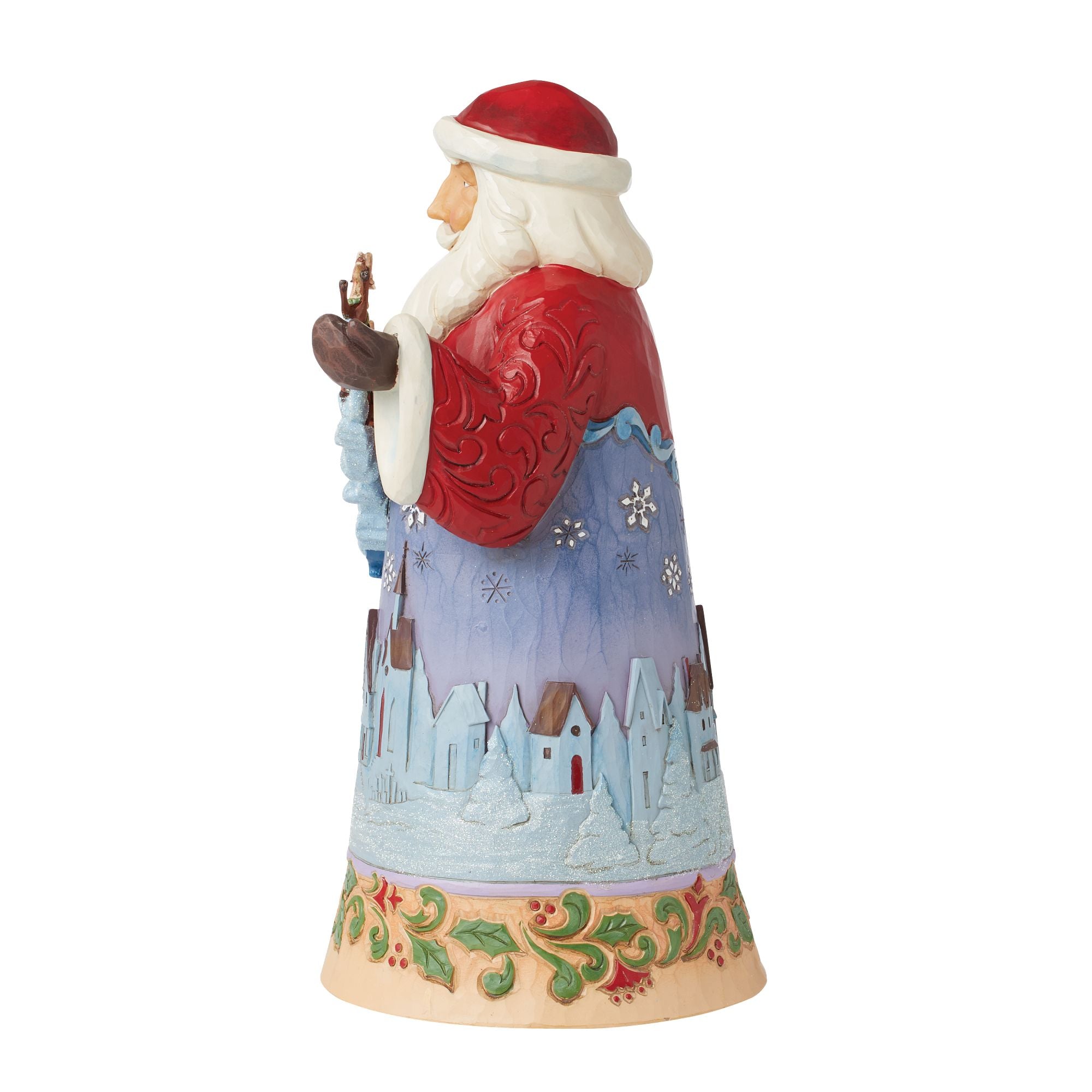 Santa Over Night Sky Figurine - Christmas Decoration for Home, Office & Holiday Displays - Perfect for Mantel, Tabletop & Gift Giving