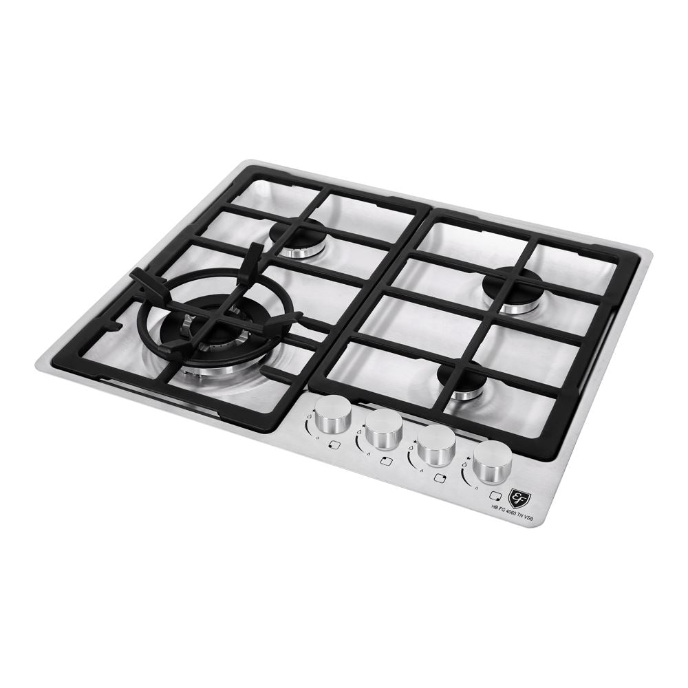 EF HB FG 4060 TN VSB Built-in Induction Hob - 60cm Black Glass Cooktop with Touch Controls, Perfect for Modern Kitchens & Home Cooking
