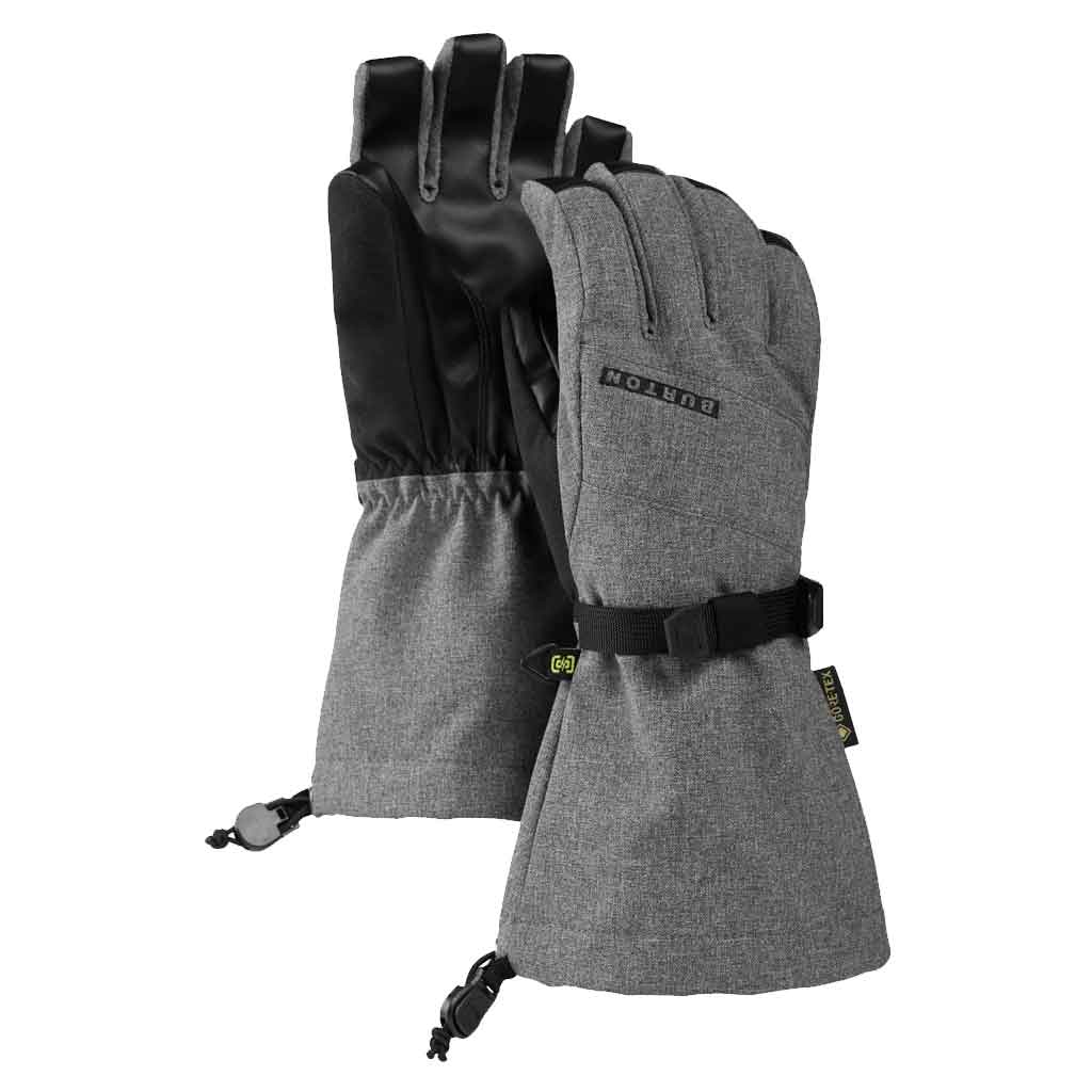 Burton 24/25 Kids' Gore-Tex Gloves - Gray Heather | Waterproof & Warm Winter Gloves for Snowboarding, Skiing & Outdoor Activities