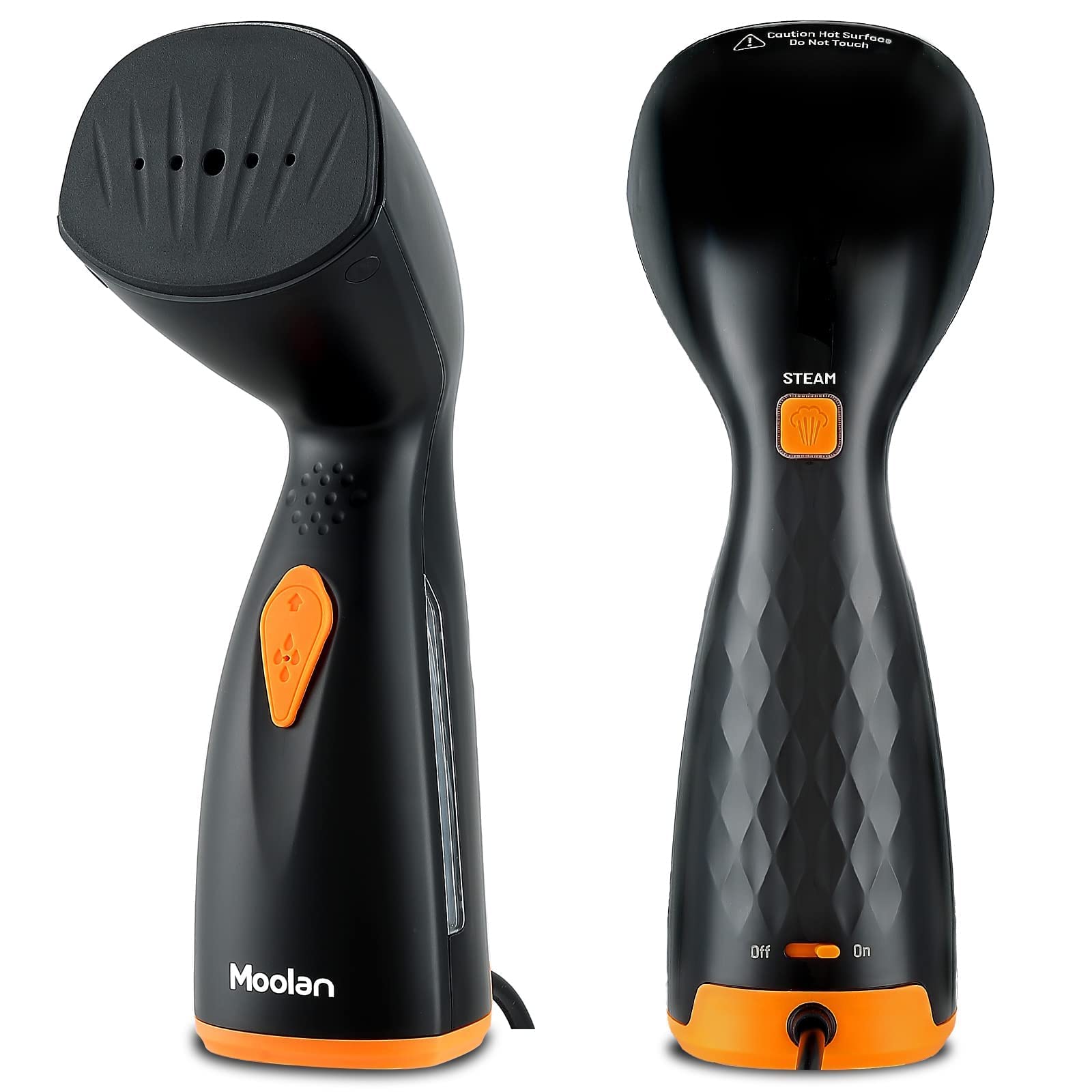 MOOLAN Handheld Steamer for Clothes - Portable Travel Garment Steamer with 25-Second Heat Up | Powerful Steam Iron for All Fabric Types | Perfect for Wrinkle Removal at Home, Office & Travel