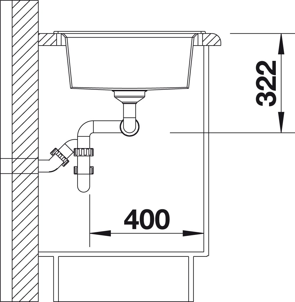 Blanco Lexa 8-Inch Undermount Kitchen Sink - Silgranit PuraDur Composite Granite, Durable & Scratch-Resistant, Gray (Model 518862) | Perfect for Small Kitchens, RVs & Bathroom Vanities
