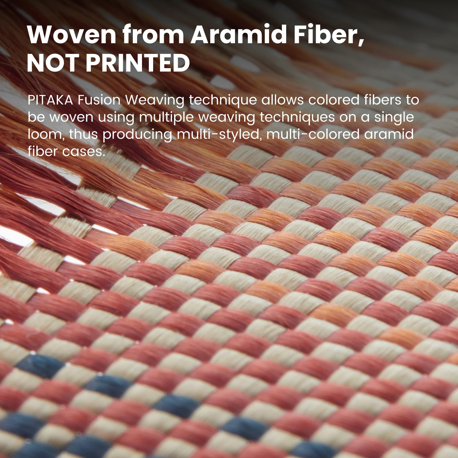 Pitaka Aramid Fiber Woven Case for iPhone 16 Pro Max | Sunset Color | MagSafe Compatible | Tactile Woven Texture | Cosmic Universe Pattern | Slim Protective Phone Cover for Everyday Use & Travel