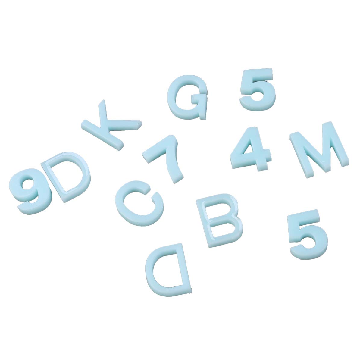 Exceart 200pcs Resin Alphabet Letter Beads - DIY Craft Flatback Embellishments for Jewelry Making, Scrapbooking & Keychains - Includes Plastic Storage Box (Blue) - Perfect for DIY Gifts, Home Decor & Party Favors