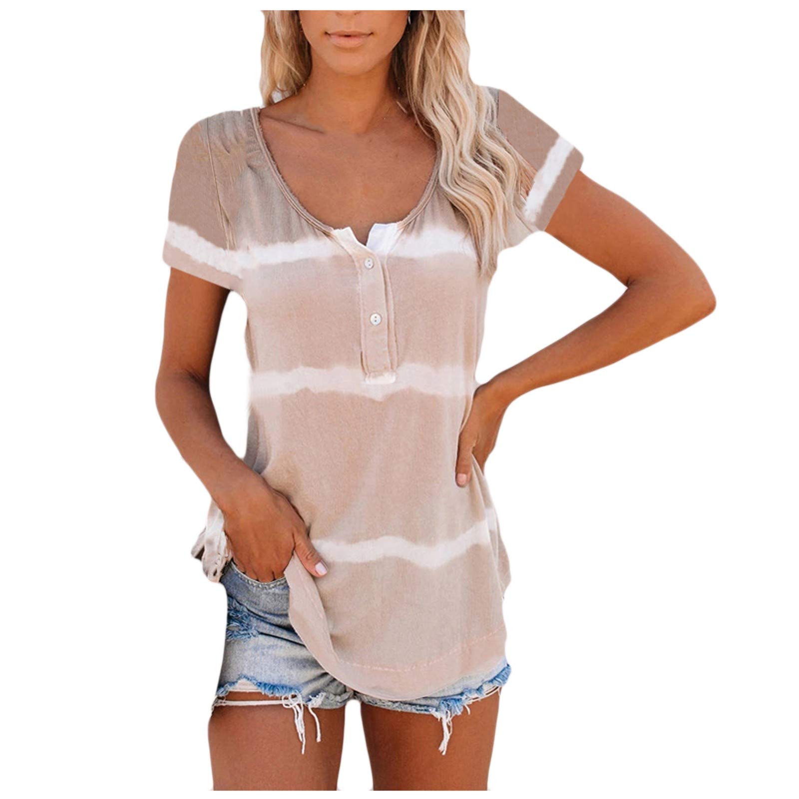 Women's Loose Fit Tunic Tops with 3/4 Bell Sleeves - Casual Crewneck Blouse for Everyday Wear | Perfect for Office, Weekend Outings & Layering
