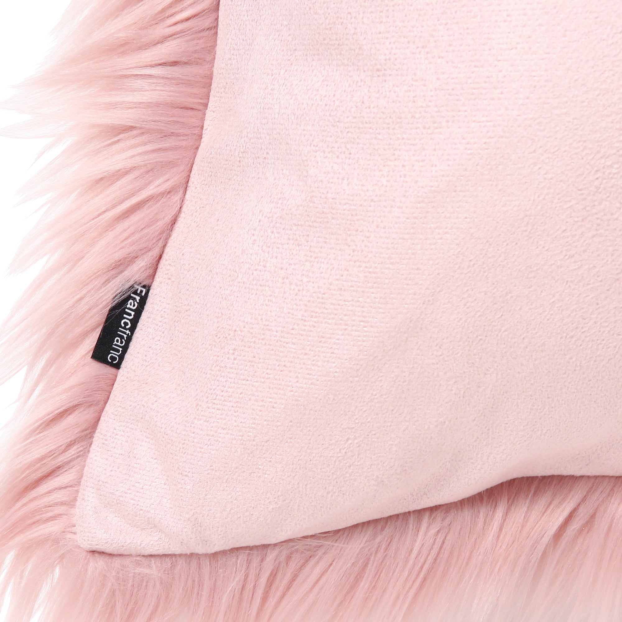 Soft Faux Fur Cushion Cover 18x18 Inches Pink - Cozy Home Decor for Sofa, Bed, and Living Room