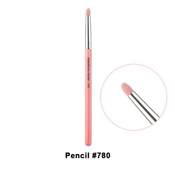 Bdellium Tools Pink Bambu Eye Makeup Brushes - Professional Vegan Makeup Brush Set for Eyeshadow, Blending & Eyeliner - Perfect for Travel & Everyday Makeup