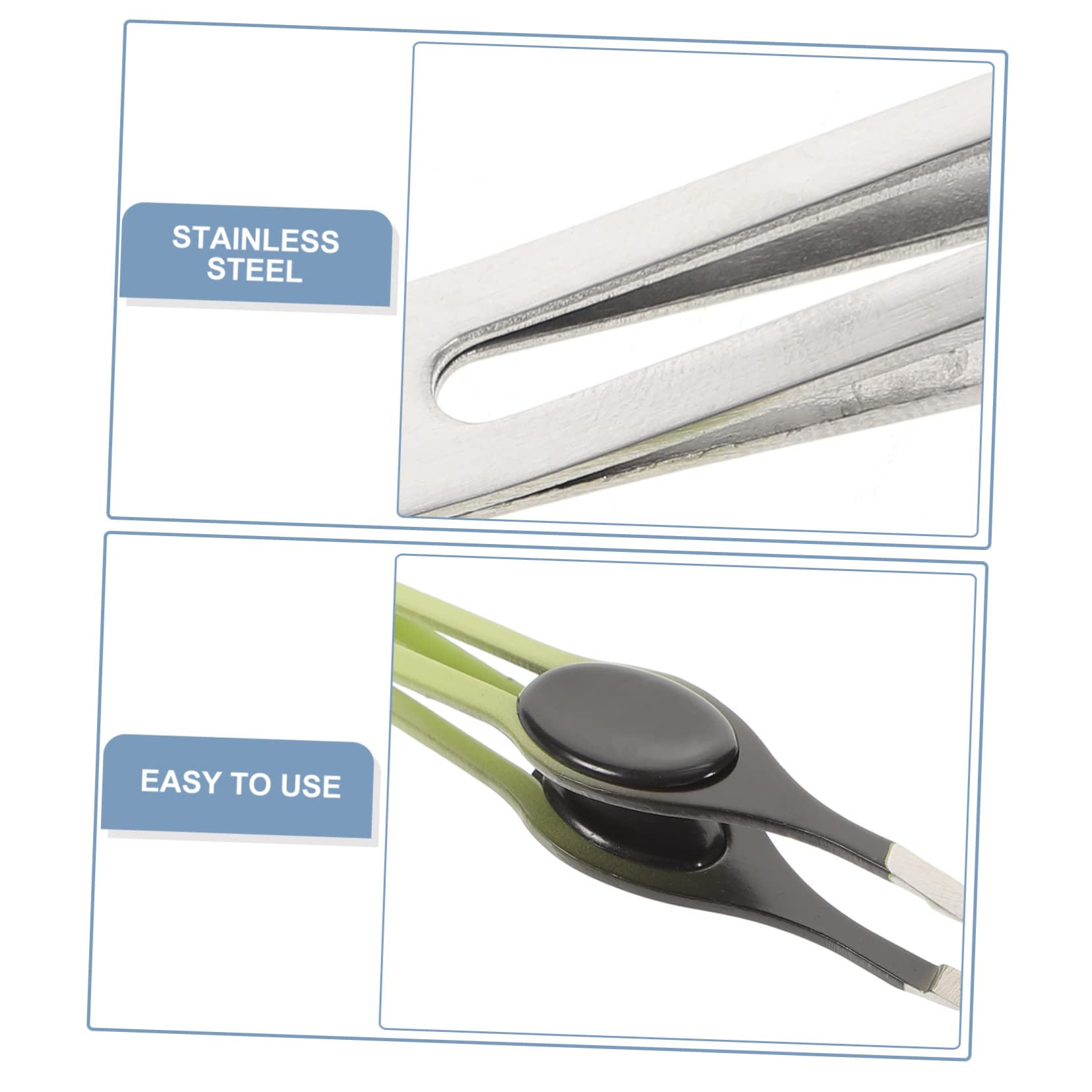 IPetboom 5-Piece Ergonomic Eyebrow Tweezers Set - Stainless Steel Precision Tweezers & Facial Hair Removal Scissors - Perfect for Eyebrow Shaping, Grooming & Makeup Kit
