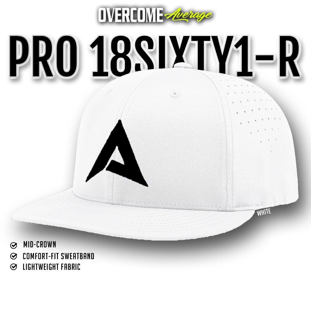 Anarchy Pro 18SIXTY1 R Performance Hat - White/Black - Premium Baseball Cap for Sports & Outdoor Activities