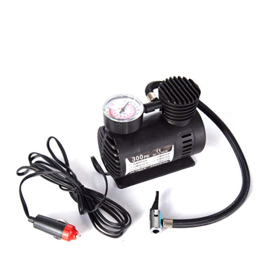 Locomotive Auto-Stop High Pressure Air Compressor - 150PSI Portable Inflator for Tires, Balls, Air Mattresses | Perfect for Car, Bike, RV & Outdoor Camping