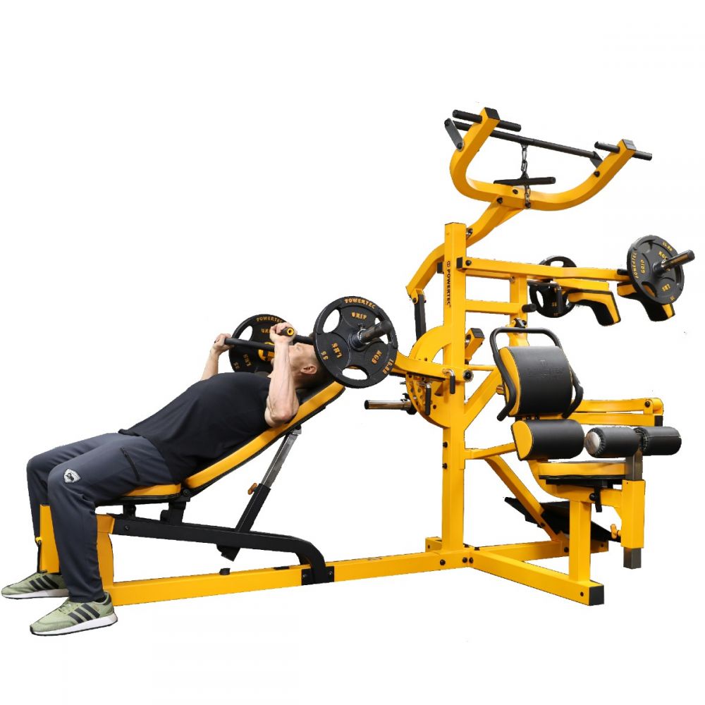 Powertec Workbench Multisystem Home Gym - Heavy Duty Strength Training Equipment for Full Body Workout (Black) | Perfect for Home Gym, Garage Fitness & Strength Training
