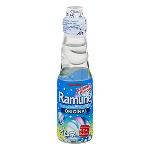 Original Flavor Ramune Japanese Marble Soda - 6 Pack (6.76 fl oz Bottles) | Refreshing Carbonated Drink for Parties, BBQs & Asian Cuisine Pairing