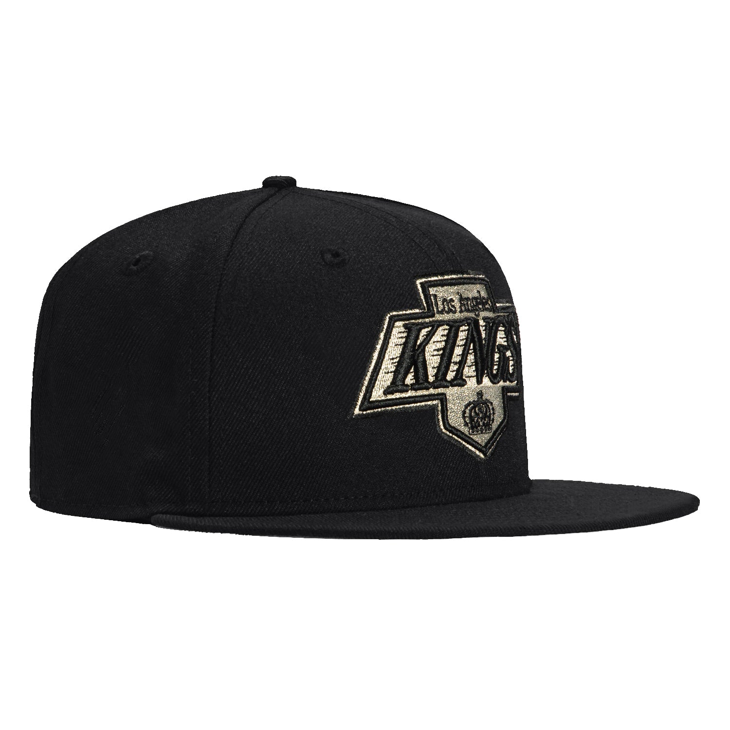 New Era 59Fifty Los Angeles Kings Snapback Hat - Black & Metallic Silver - Official NHL Licensed Cap for Men & Women - Perfect for Sports Fans, Streetwear & Casual Outfits