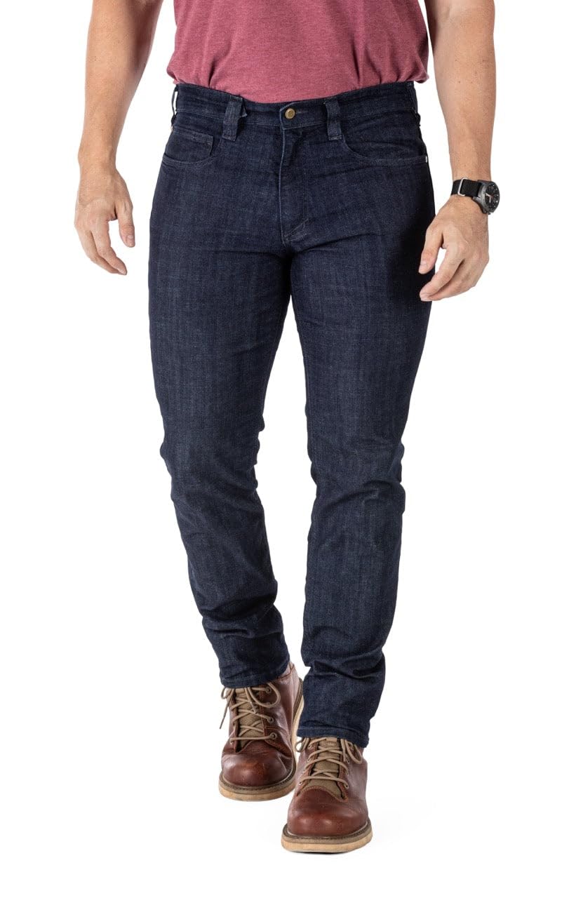 5.11 Tactical Men's Defender-Flex Slim Jeans - Stretch Comfort, Fitted Waistband, 7 Utility Pockets (Style 74465) - Perfect for Outdoor Adventures, Tactical Work & Everyday Wear