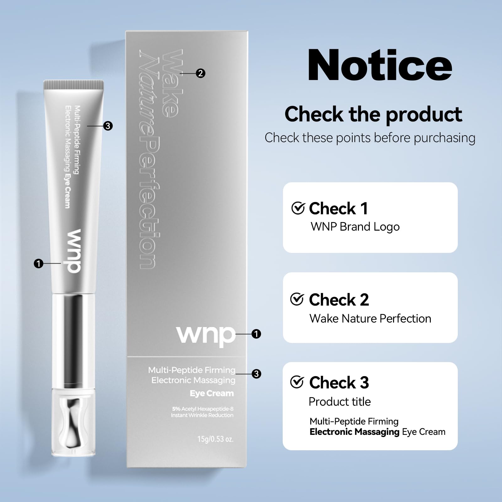 Best Anti-Aging Eye Cream for Wrinkles & Puffiness - Multi-Peptide Firming Eye Tightener with Electric Massage | Dark Circle Treatment for Men & Women | Perfect for Night Routine & Travel Skincare
