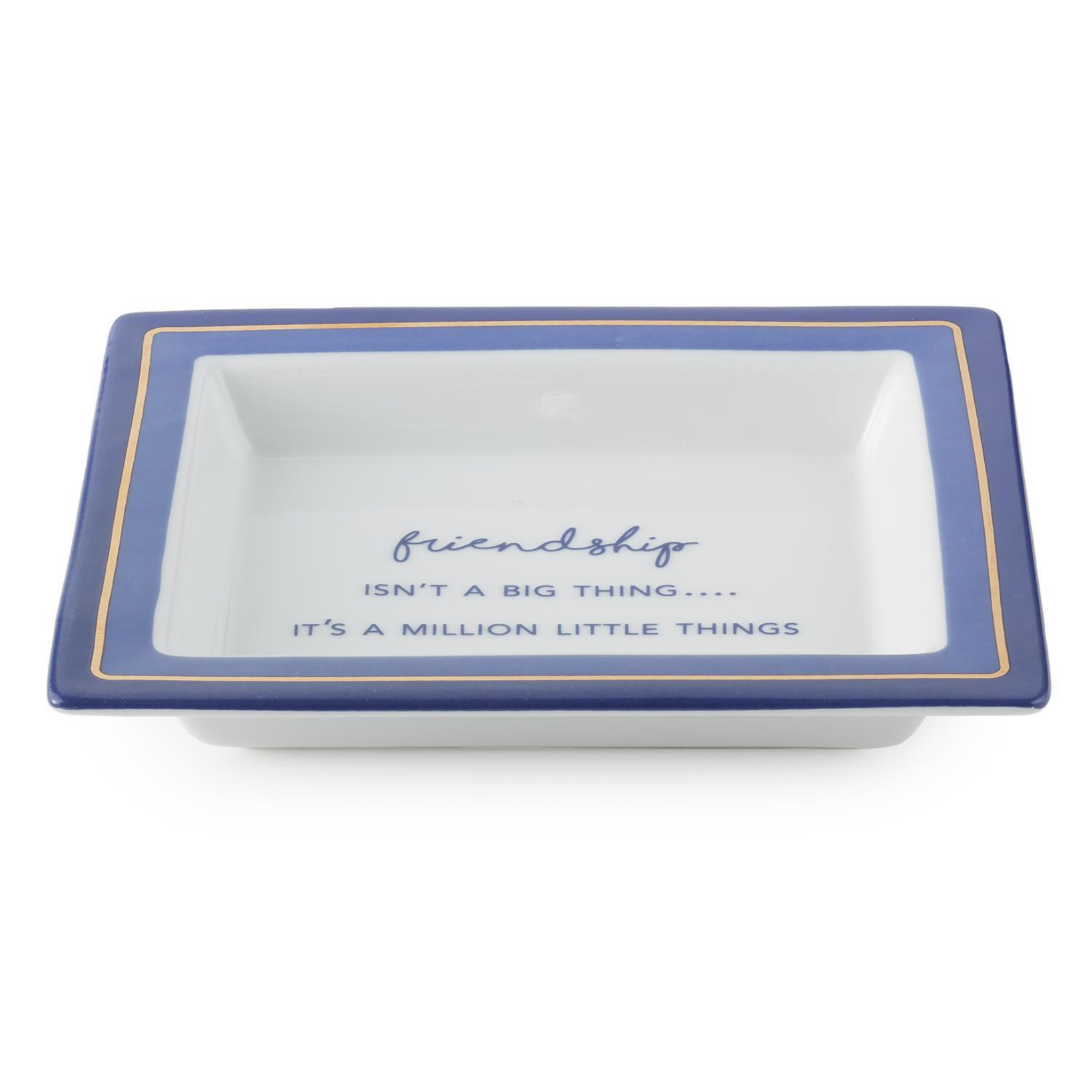 Friendship Isn't A Big Thing It's A Million Little Things - Inspirational Quote Decorative Tray for Home Decor, Coffee Table Centerpiece, Gift Idea for Best Friends