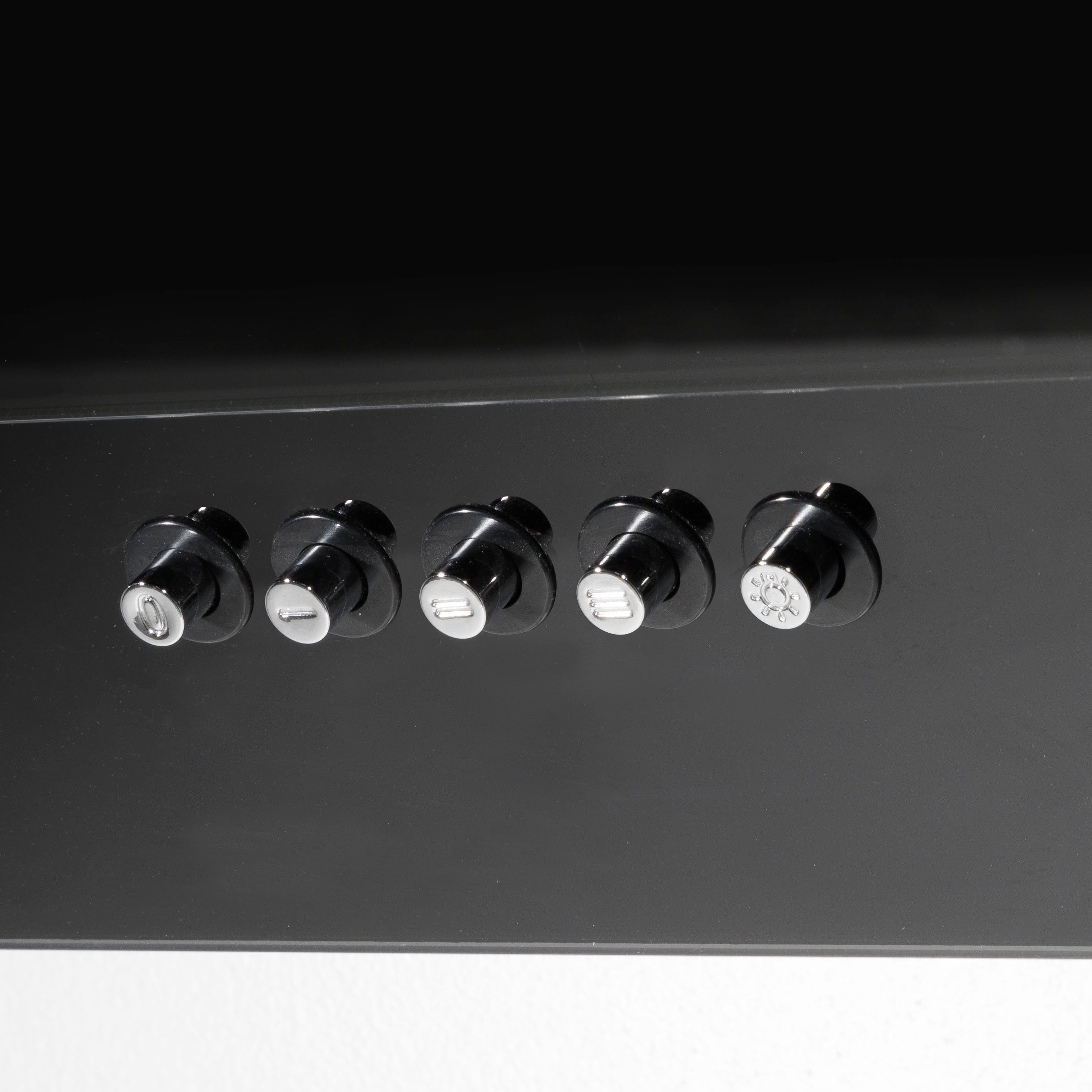 Baridi 90cm Angled Chimney Cooker Hood with Carbon Filters & LED Light - Black Glass Kitchen Extractor Fan - DH106 - Perfect for Modern Kitchens & Open-Plan Living Spaces