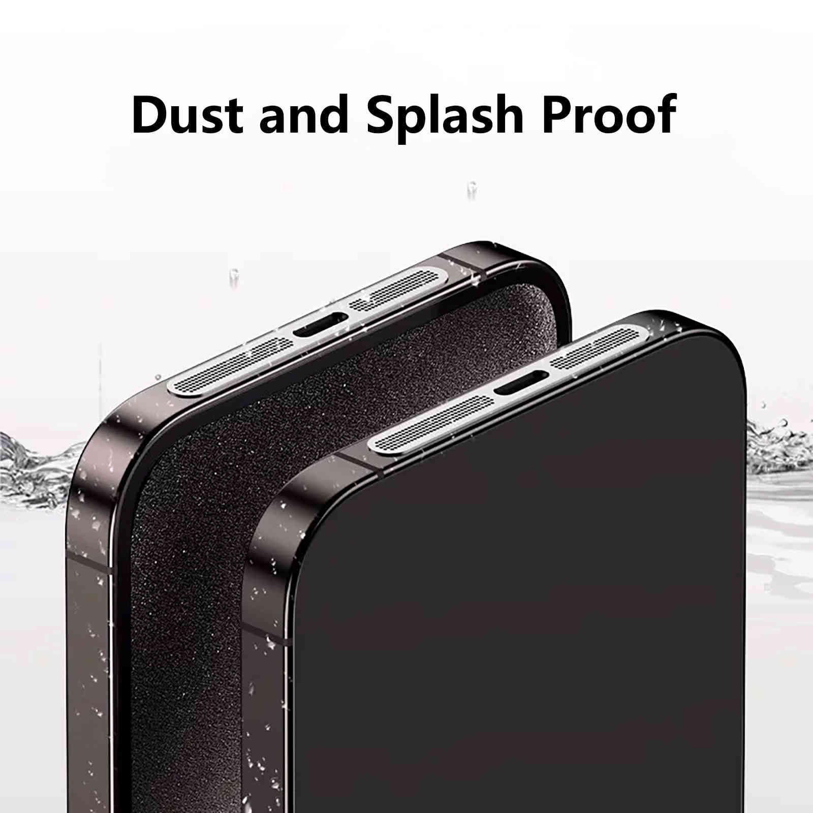iPhone 16 Pro / Pro Max Earpiece Speaker Mesh Dust Proof Cover - 5 Pack White Titanium - Anti-Dust Protection for Daily Use & Outdoor Activities