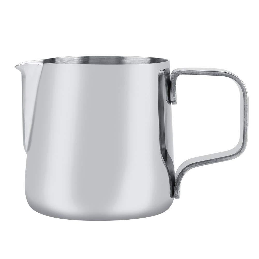 Premium Stainless Steel Milk Frothing Pitcher for Coffee & Cappuccino - 100ml Professional Steaming Pitcher for Latte Art, Perfect for Espresso Machines & Home Baristas - Ideal for Coffee Shops, Cafes & Home Brewing