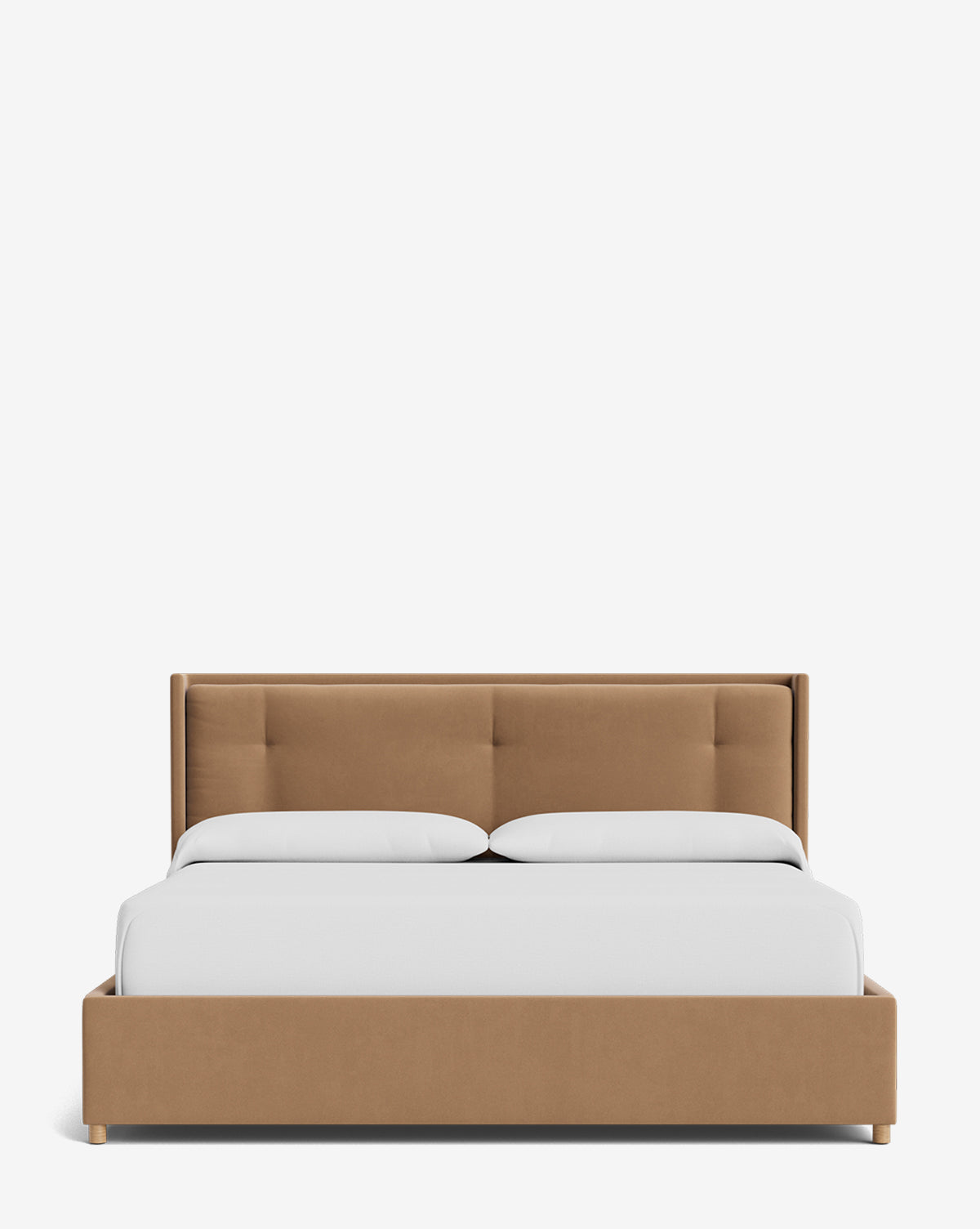 Low Profile Ria Bed Frame with Minimalist Headboard - Perfect for Small Spaces, Modern Bedrooms & Studio Apartments