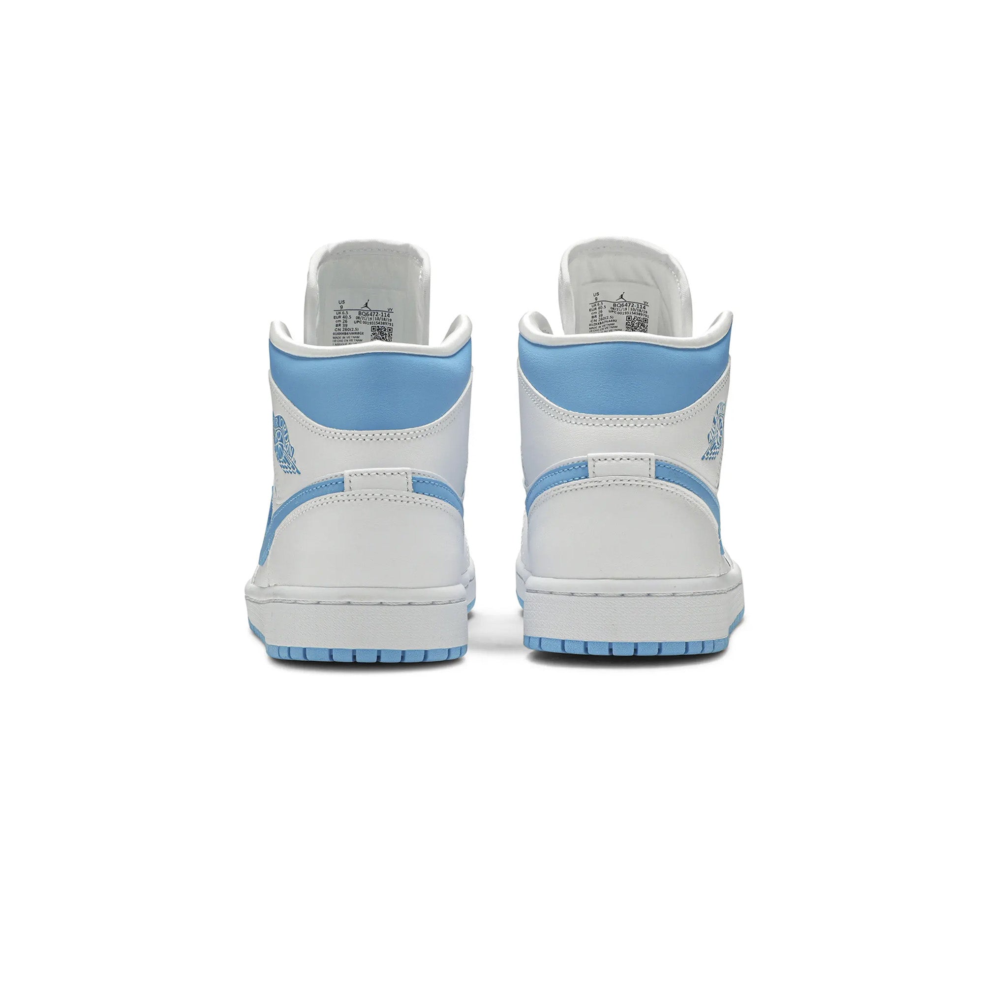 Air Jordan 1 Mid 'UNC' Women's Basketball Shoes (2020) - Stylish Sneakers for Casual Wear, Gym & Street Fashion