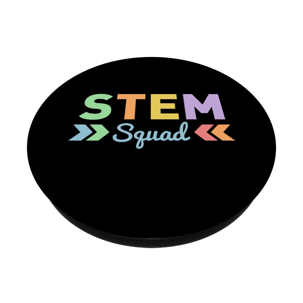 STEM Squad Science Technology Engineering Math Funny Group PopSockets Grip and Stand for Phones & Tablets - Perfect for STEM Students, Teachers & Tech Enthusiasts - Great for School, Work & Daily Use