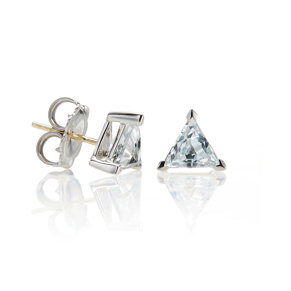 White Topaz Bermuda Earrings – Elegant Sterling Silver Dangle Earrings for Women | Perfect for Weddings, Parties & Special Occasions