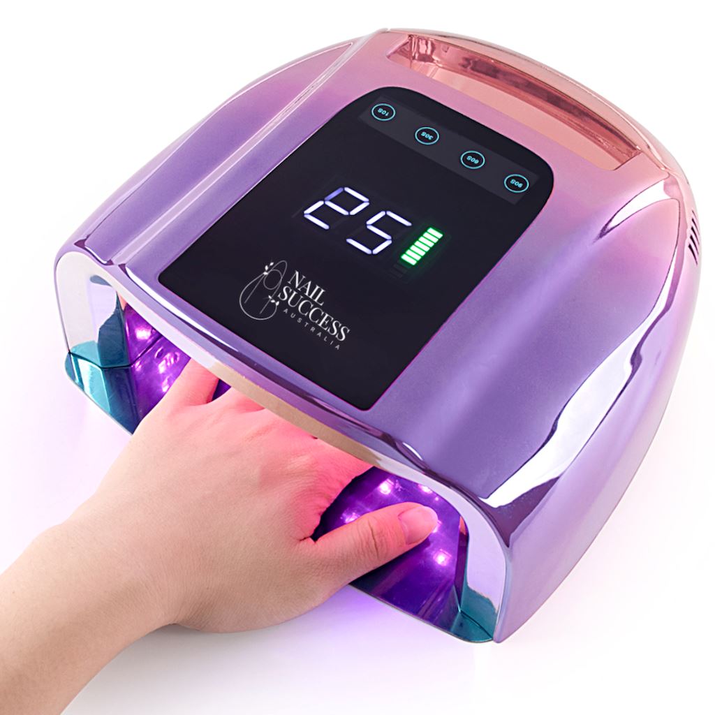 PRO 96W Rechargeable LED/UV Nail Lamp for Gel Polish - Fast Curing, Portable Manicure & Pedicure Light for Home & Salon Use