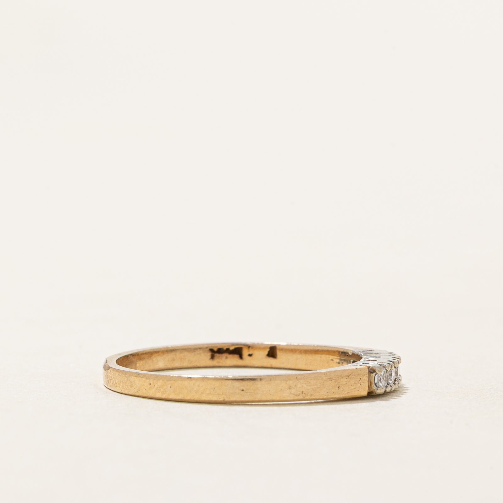 0.10ctw Five Stone Diamond Wedding Band Ring - Size 6.75 | Elegant Stackable Ring for Women | Perfect for Anniversary, Engagement & Everyday Wear