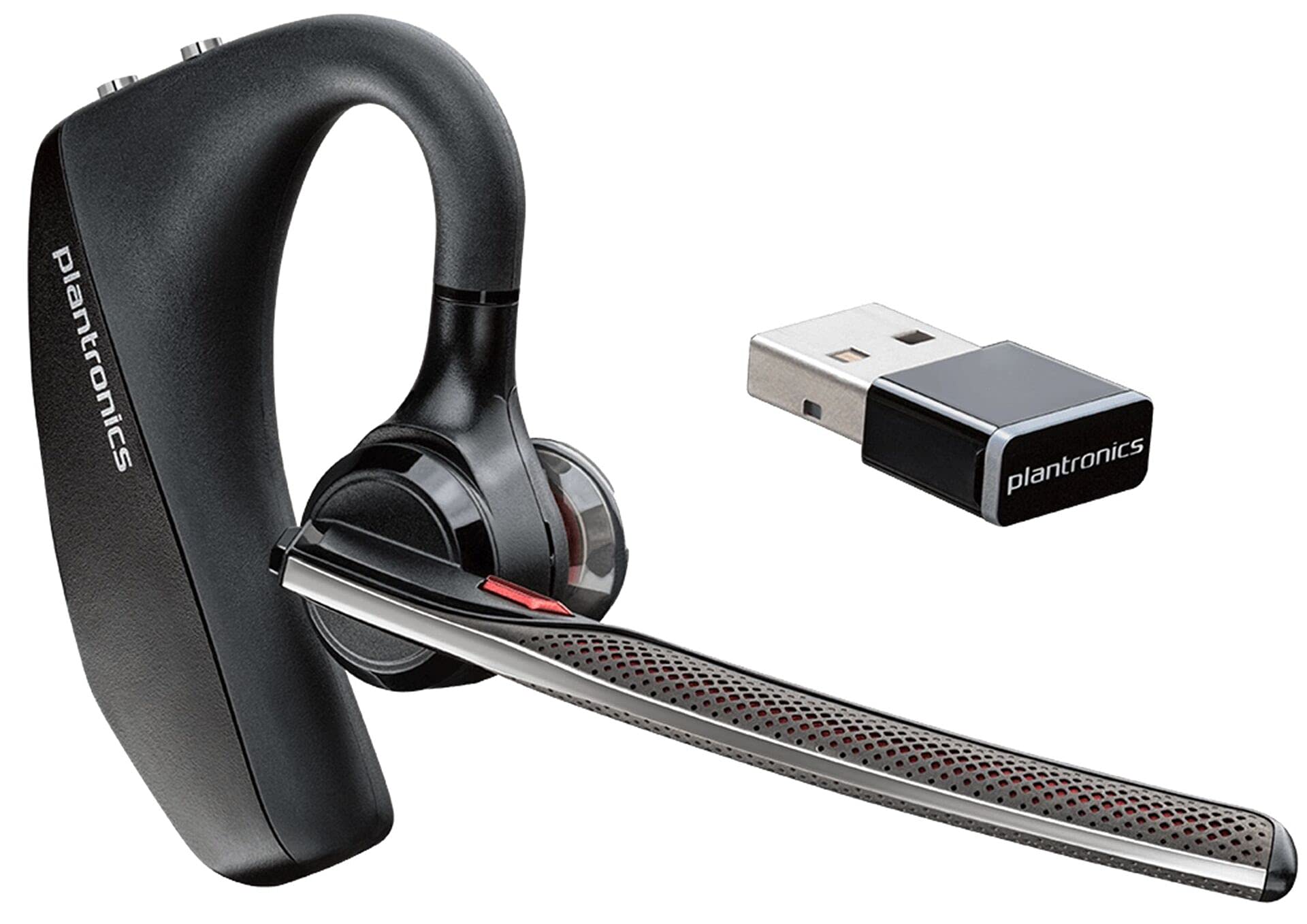 Poly Voyager 5200 UC Bluetooth Mono Headset with Noise Cancellation - USB-A Compatible for PC & Mac - Works with Teams, Zoom, Skype - Ideal for Remote Work, Call Centers & Business Communications (Black)