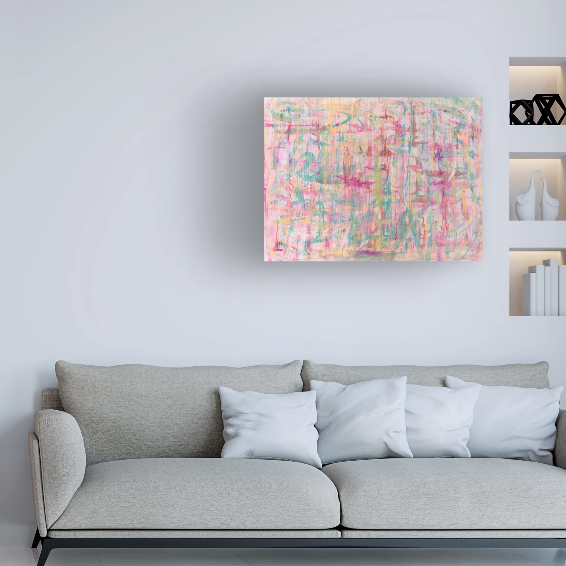 Trademark Fine Art 'Iguazu Falls' Canvas Wall Art Print by Sona - Stunning Waterfall Landscape Painting for Living Room, Bedroom & Office Decor