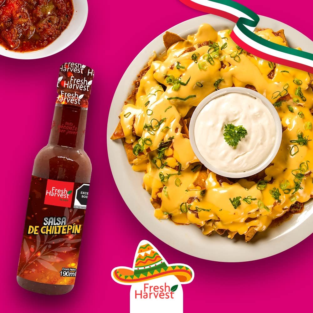 Chiltepin Hot Sauce 190ml (6.42 Fl Oz) - 3 Pack | Authentic Mexican Hot Sauce | Made with Fresh Peppers | Perfect for Tacos, Wings & Bloody Marys