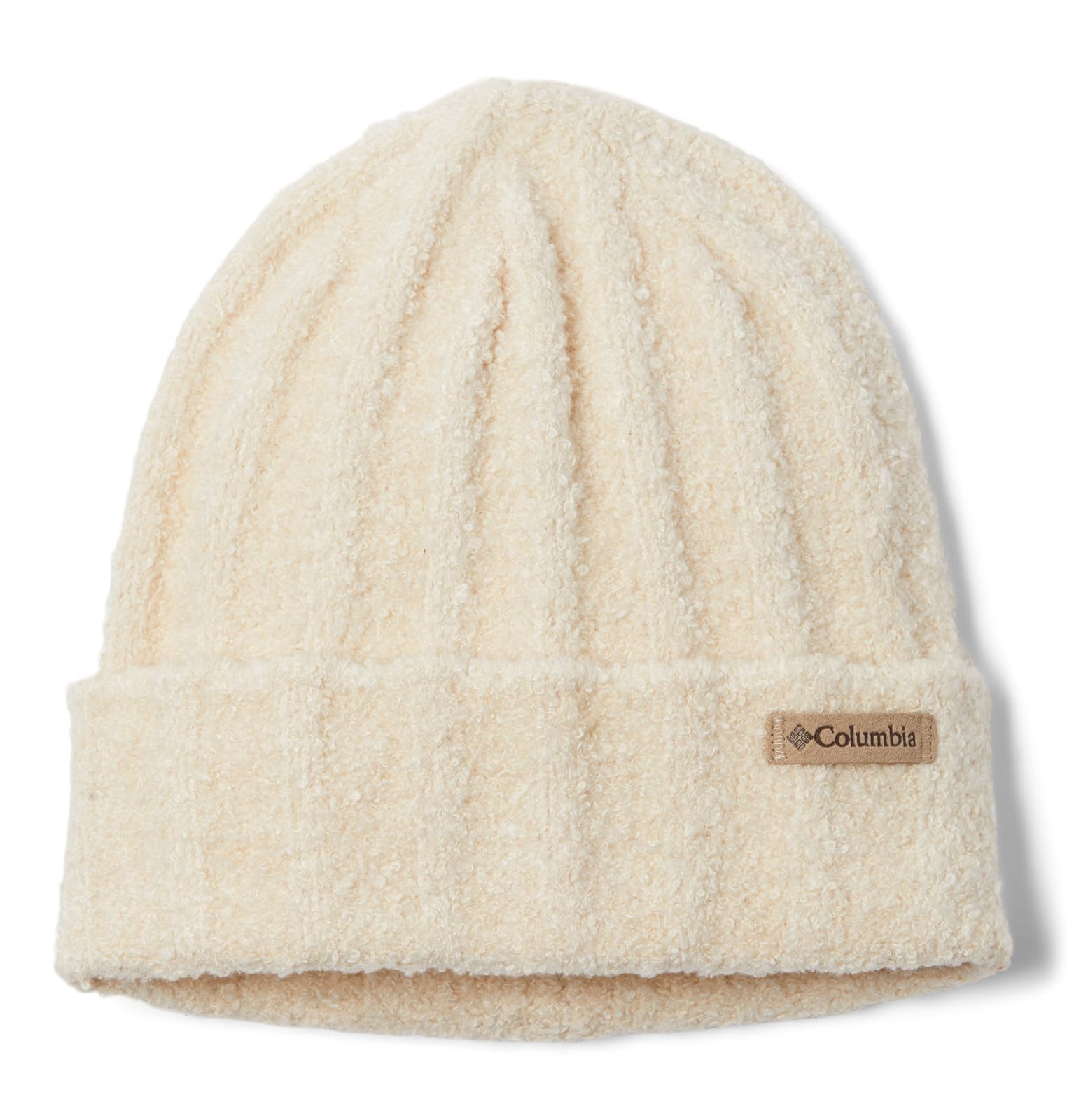 Columbia Unisex Slowcamp Cuffed Beanie - Warm Winter Hat for Men & Women, One Size, Chalk - Perfect for Skiing, Snowboarding & Outdoor Activities