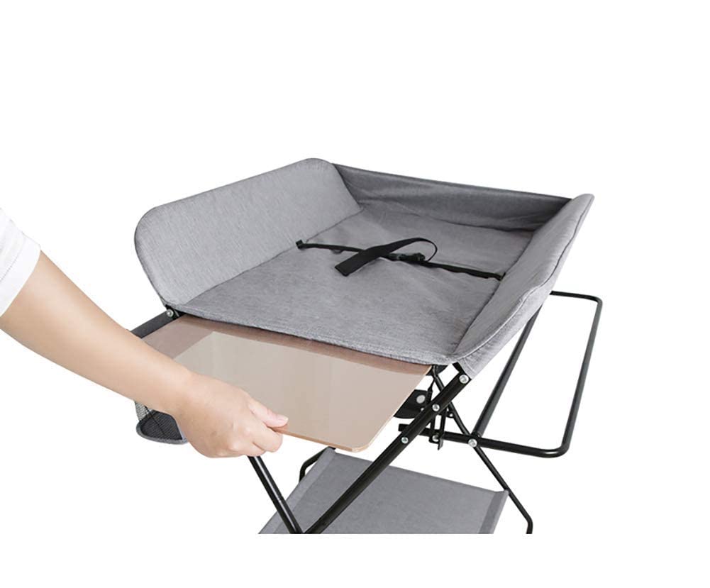 Portable Baby Changing Table with Wheels & Storage - Foldable Diaper Changing Station for Nursery, Travel & On-the-Go Parenting
