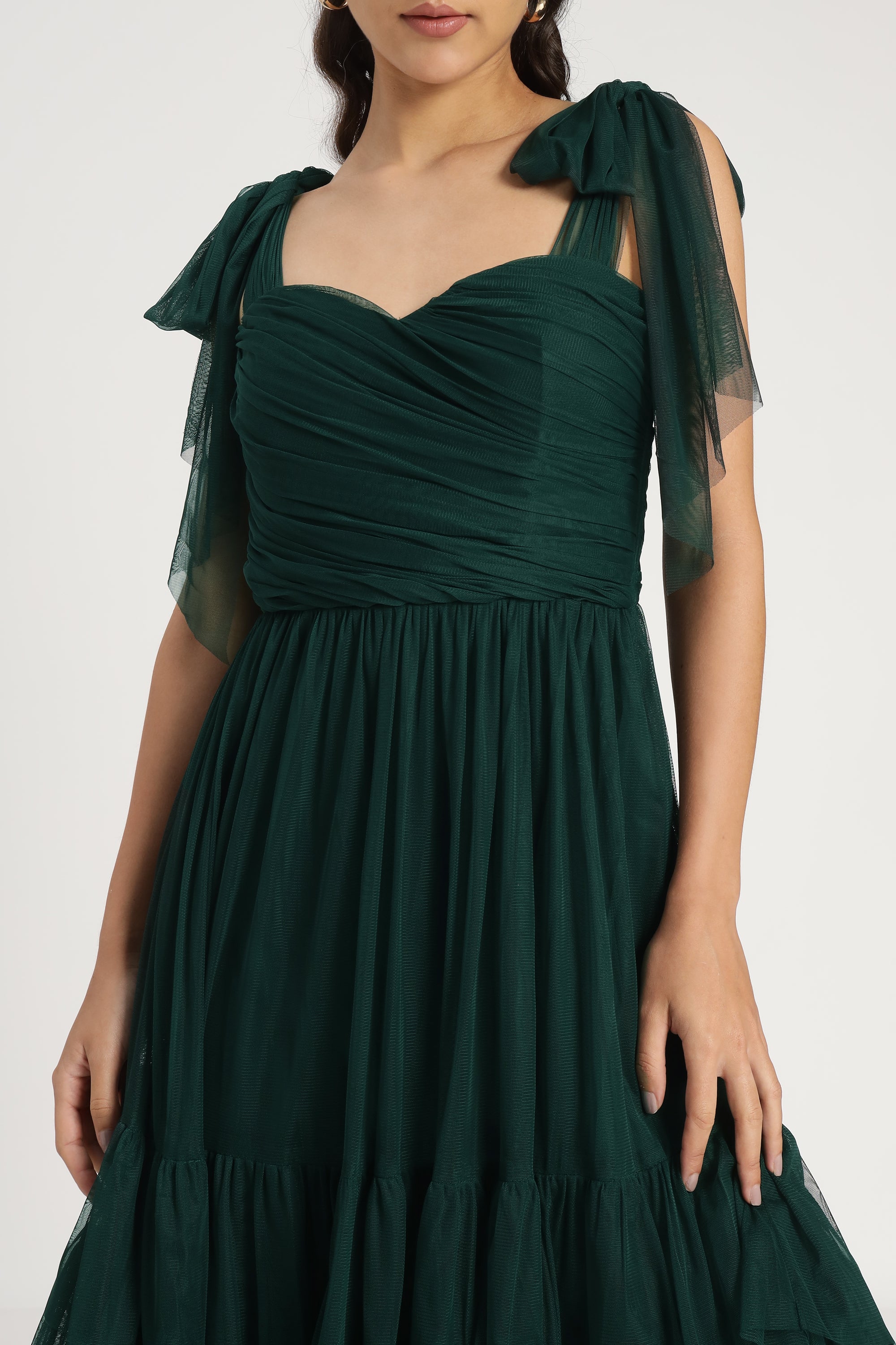 Ollie Midi Dress in Emerald Green - Elegant Women's Casual Dress for Spring & Summer | Perfect for Weddings, Parties & Office Wear