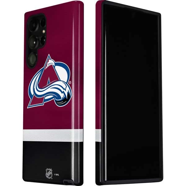 Official NHL Colorado Avalanche Jersey Design Red Phone Case for Samsung Galaxy S22 Ultra - Durable Protective Cover - Perfect for Hockey Fans & Game Day Support