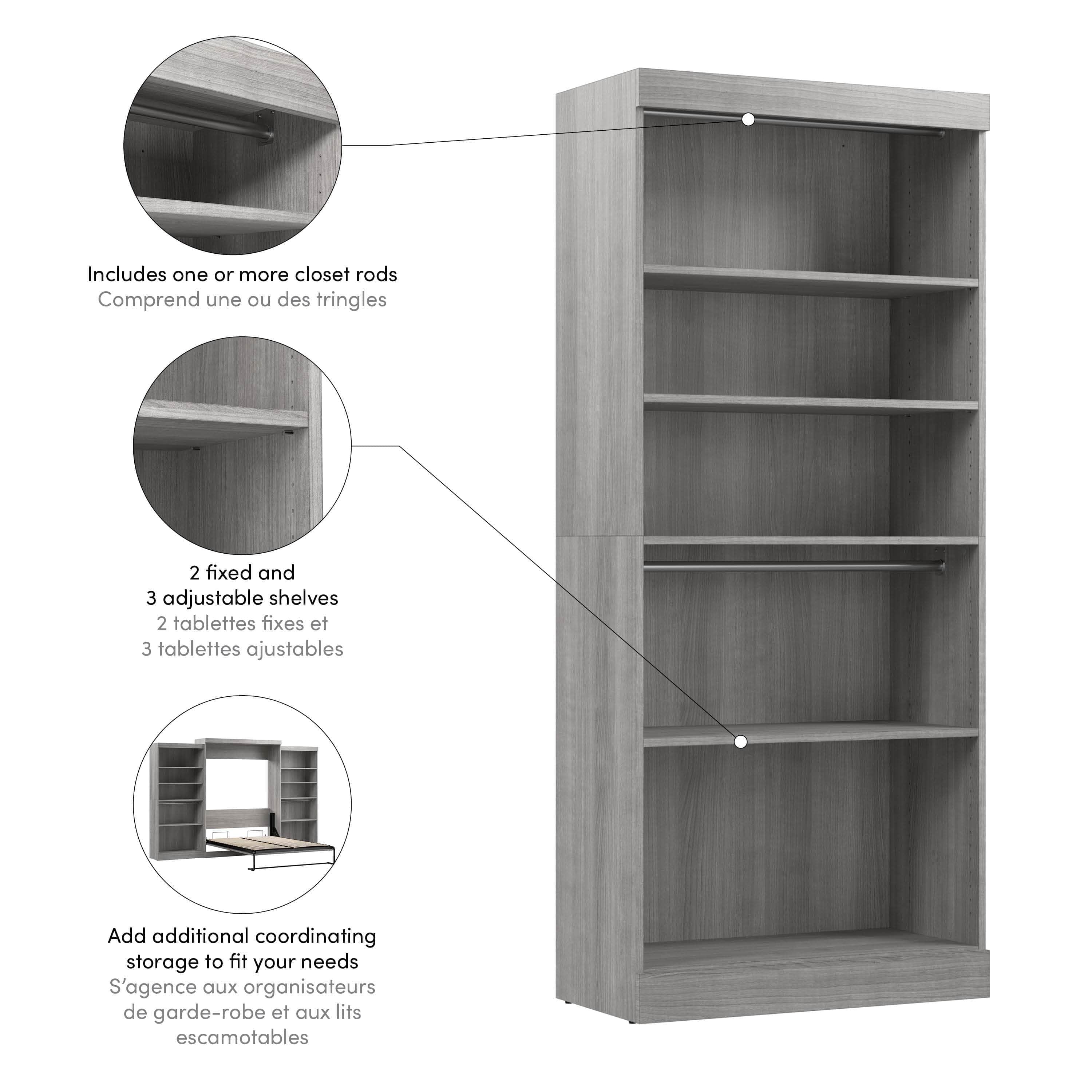 Pur 36 Closet Organizer Storage Unit - 7 Color Options for Bedroom, Closet & Home Organization