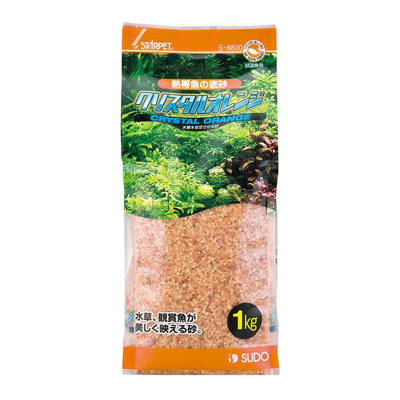 SUDO S 8830 Crystal Orange Sand 1kg - Premium Decorative Sand for Aquariums, Terrariums, and DIY Crafts | Perfect for Home Decor, Zen Gardens, and Art Projects