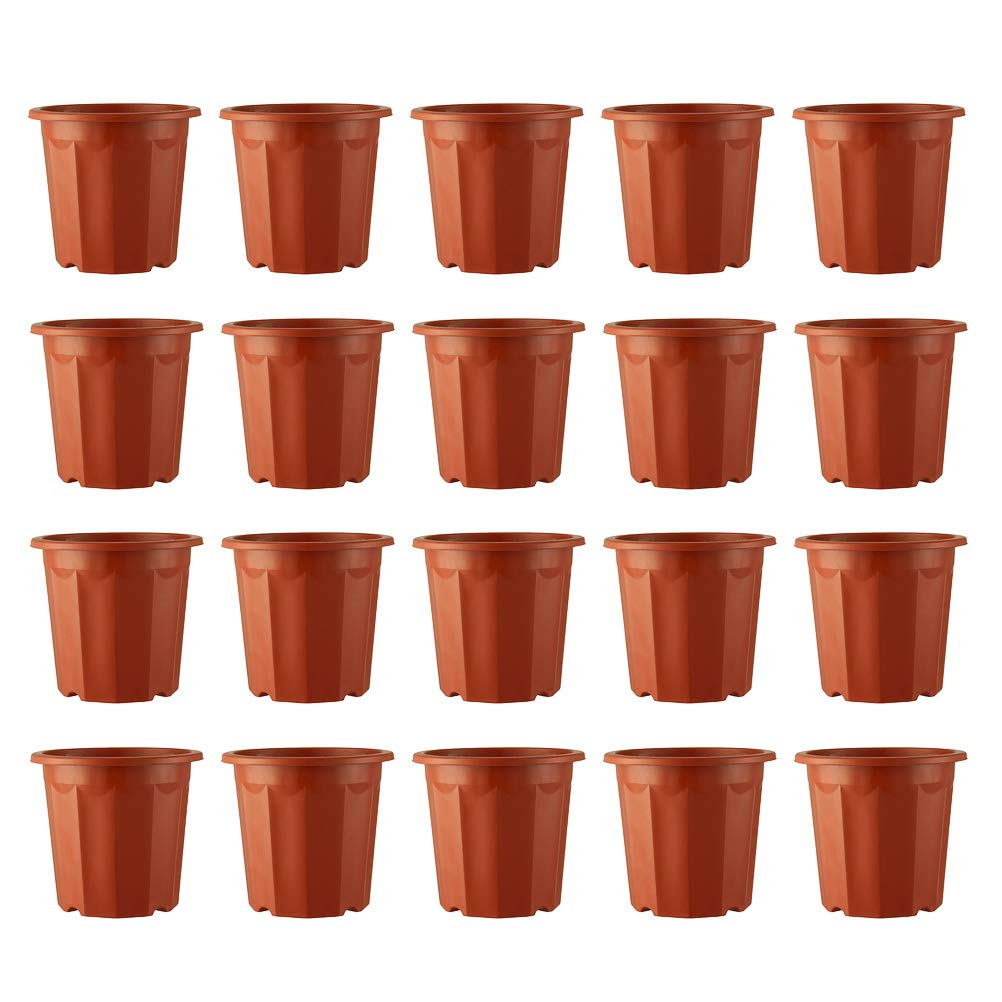DOITOOL 20Pcs Plastic Seed Starter Pots for Plants - Small Nursery Planters with Drainage Holes, Indoor Outdoor Flower Pots for Herbs, Succulents, Vegetables - Perfect for Gardening, Home Decor & Greenhouse Use