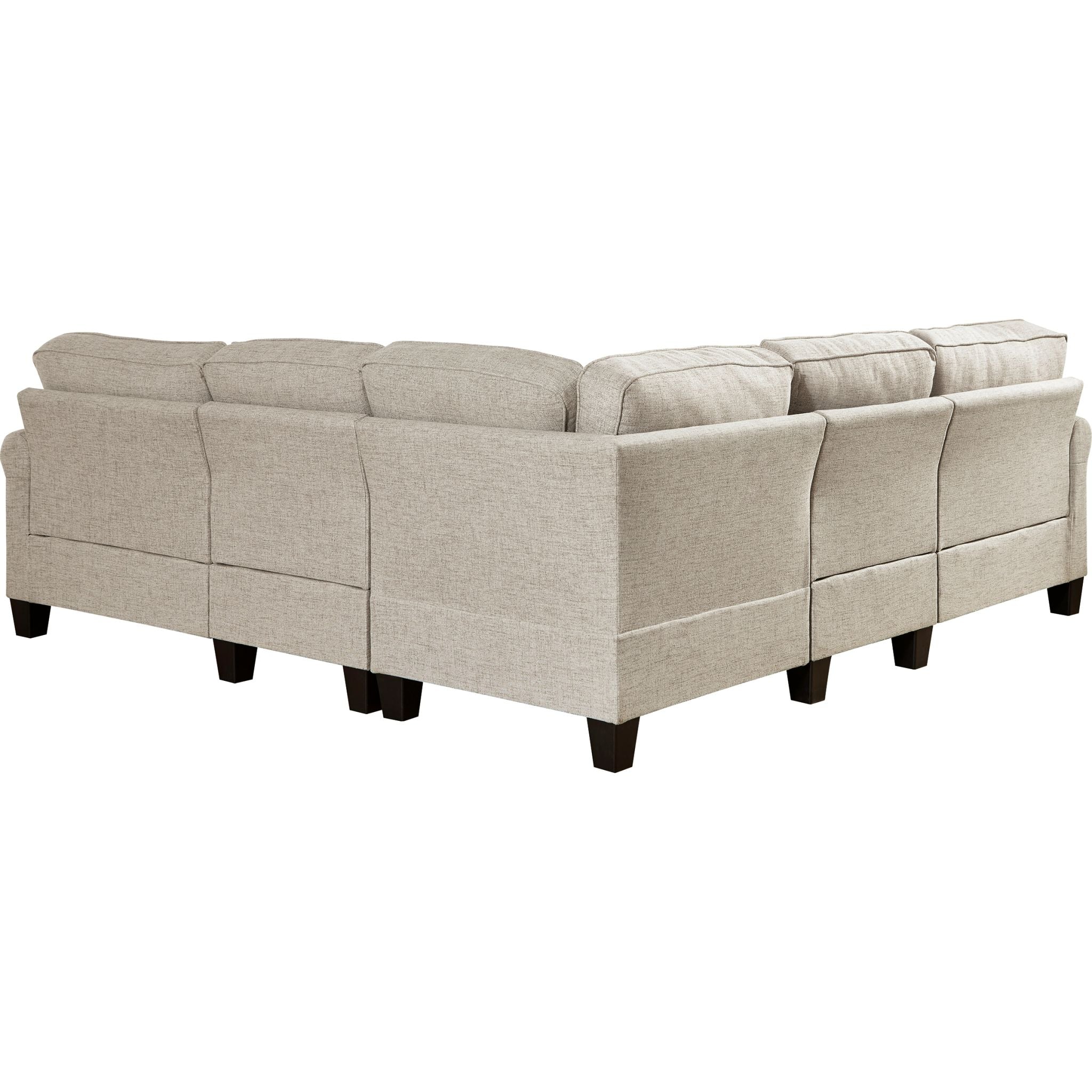 Alessio 4-Piece Modular Sectional Sofa Set with Reversible Chaise - Modern L-Shaped Living Room Couch for Small Spaces, Apartment & Family Room Furniture