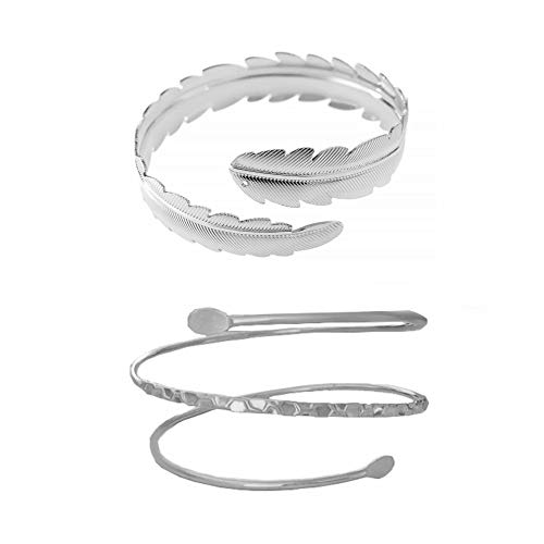 leaf silver 2pcs