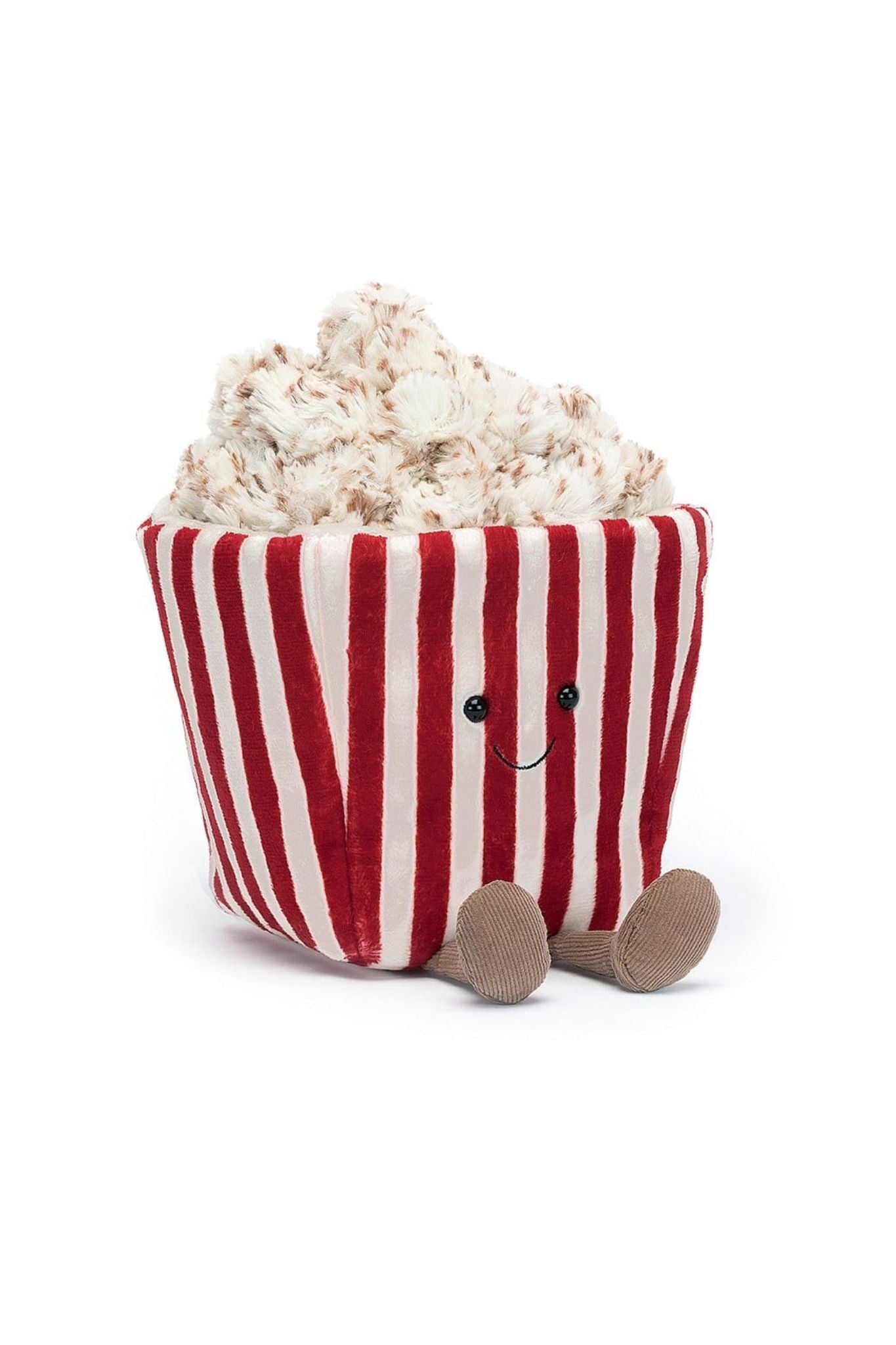 Jellycat Amuseable Popcorn Plush Toy - Soft & Cuddly Stuffed Animal for Kids, Gift for Movie Nights & Popcorn Lovers
