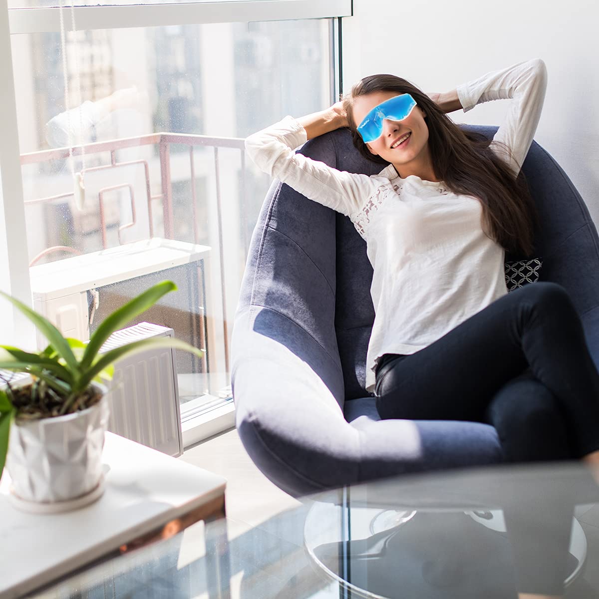 Health Max Tm Relaxing Gel Eye Mask - 1 Count | Cooling & Soothing Relief for Puffy Eyes & Dark Circles | Perfect for Travel, Work Breaks & Self-Care