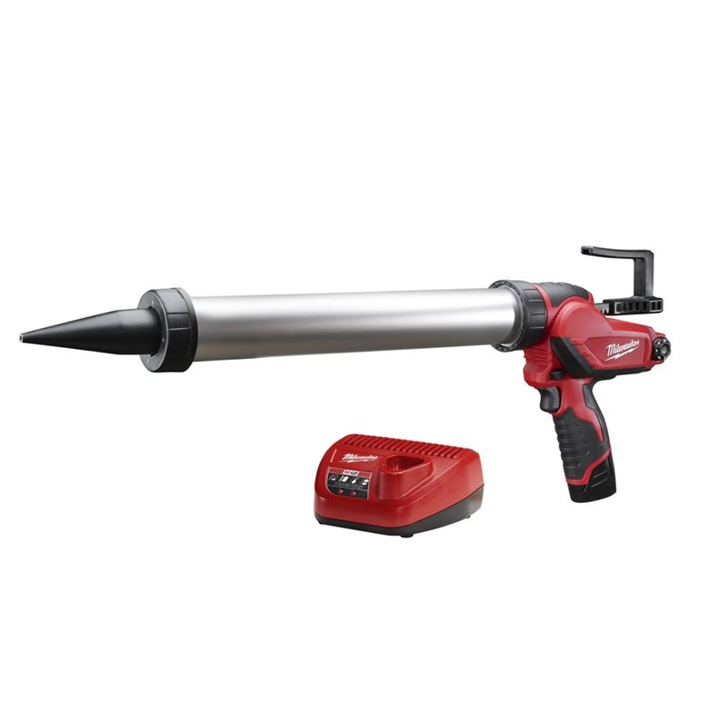 2442 21 M12 12V Lithium-Ion Cordless Sausage Caulk Gun Kit - Perfect for Construction, Home Repairs & DIY Projects