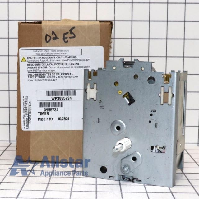 WP3955734 Washing Machine Timer Replacement Part - Compatible with Multiple Brands - Perfect for DIY Home Appliance Repair & Laundry Room Maintenance