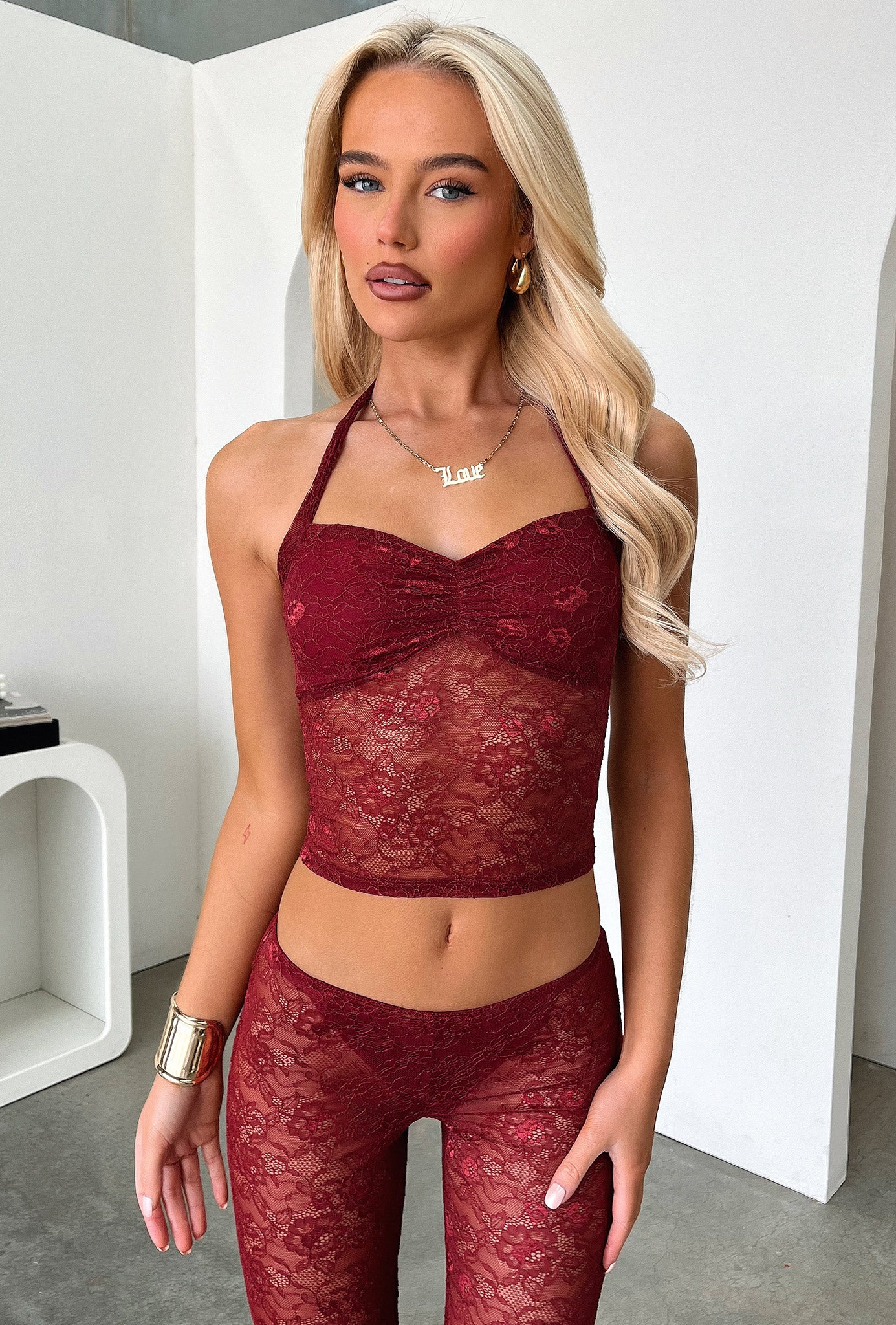 Melina Top Women's Burgundy V-Neck Blouse - Perfect for Office Wear, Casual Outings & Date Nights
