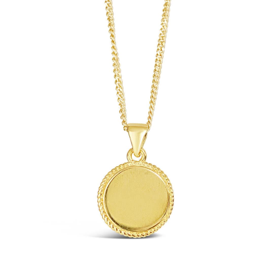 Personalized Engravable Disc Necklace in 14K Gold - Perfect for Anniversary Gifts, Valentine's Day & Special Occasions