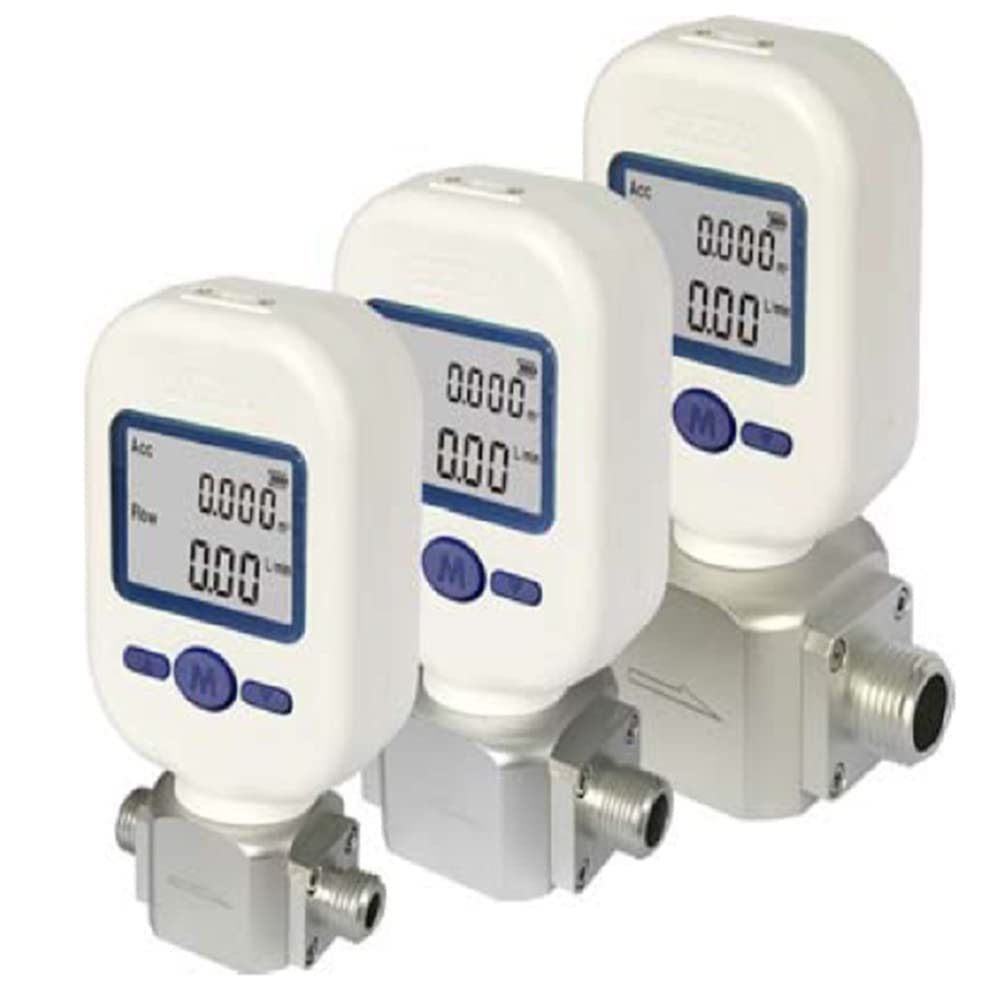 Digital Gas Flow Meter Tester - Portable Mass Air/Nitrogen/Oxygen Flow Rate Meter (0-20L/min, Model MF5706) for HVAC, Industrial Gas Monitoring & Laboratory Applications