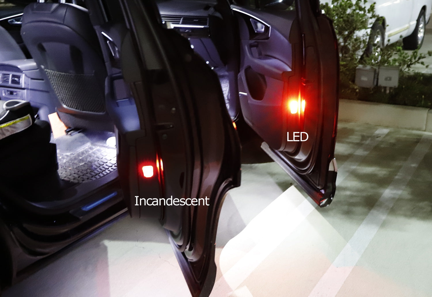4 CAN Bus Side Shine Strobe Flashing W5W Bulbs for Audi A4 A5 A6 A7 Q3 Q5 Q7 Q8 - Amber White LED Turn Signal Lights for Enhanced Visibility & Safety at Night Driving