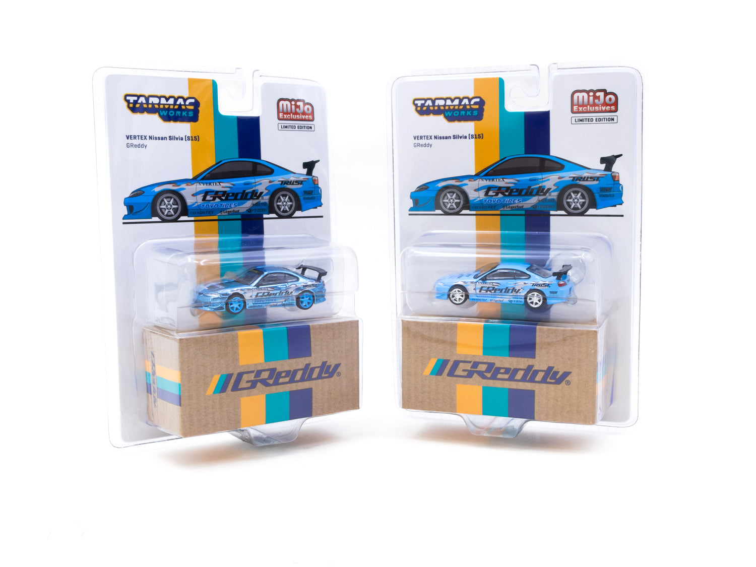 Tarmac Works 1/64 Scale Diecast Model - Nissan Silvia S15 GReddy Mijo Special Edition - Limited Edition Collectible Car for Display & Racing - Perfect for Car Enthusiasts & Model Collectors